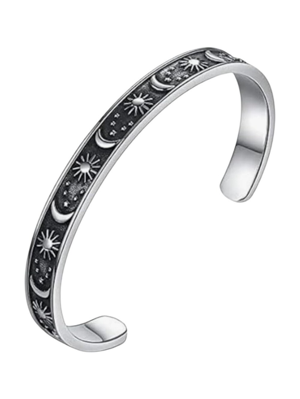 Stainless Steel Celestial Cuff Bracelet